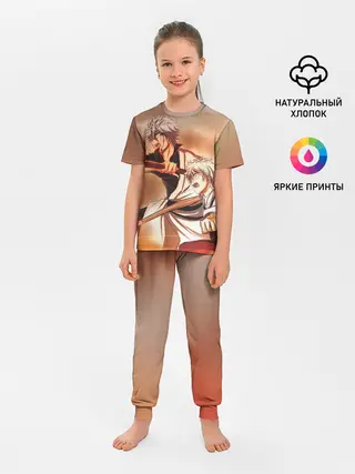 Детская пижама с брюками / гинтоки саката самурай