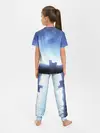 Детская пижама с брюками / силуэт корги ночь космос дымка