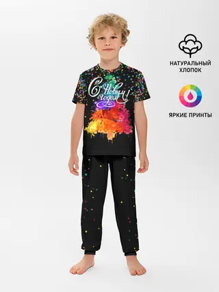 Детская пижама с брюками / Ёлка