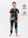 Детская пижама с брюками / Букет голубых цветов