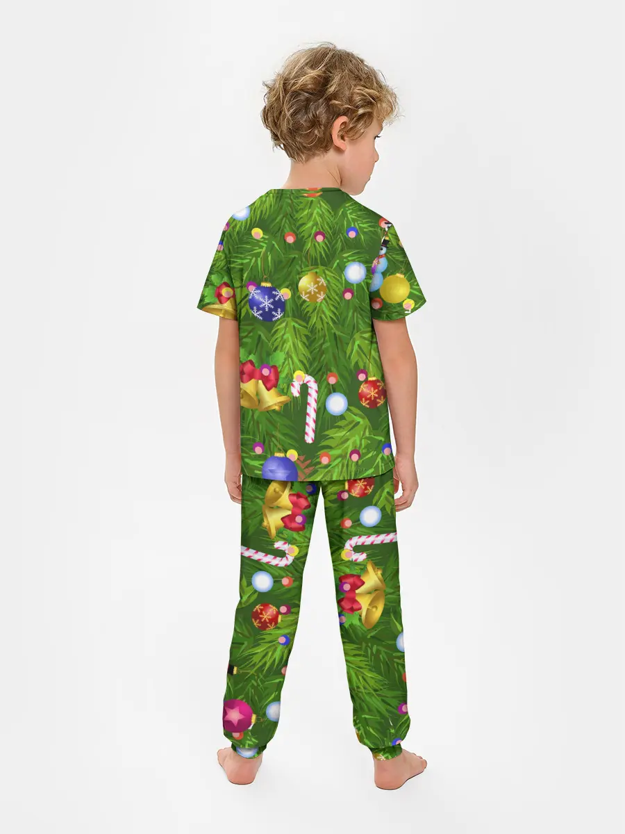 Детская пижама с брюками / Ёлка новогодняя