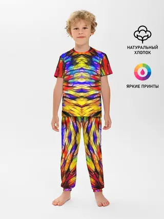 Детская пижама с брюками / Батик. Краски