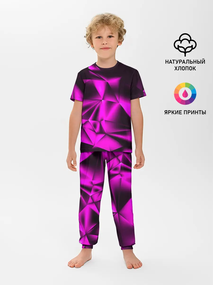 Детская пижама с брюками / НЕОНОВАЯ ТЕКСТУРА