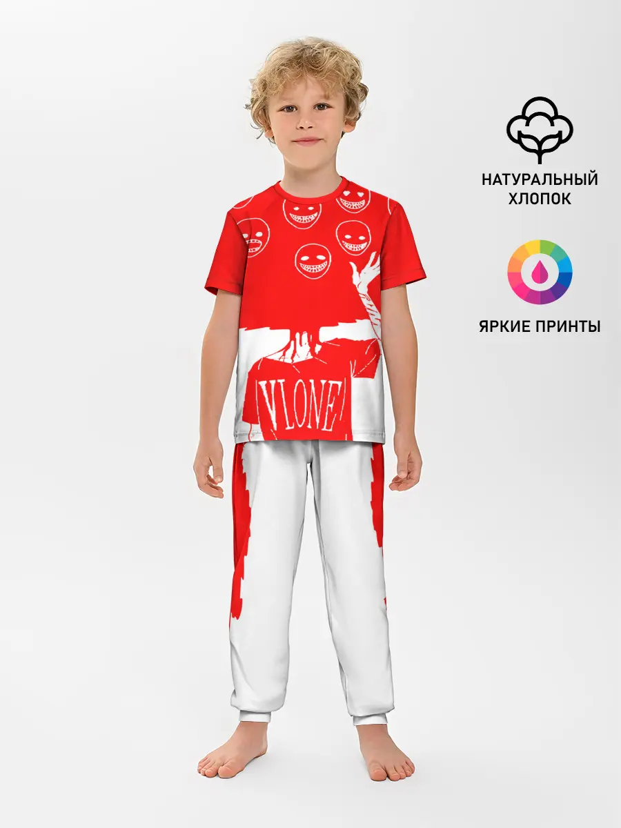 Детская пижама с брюками / многоголовый v love