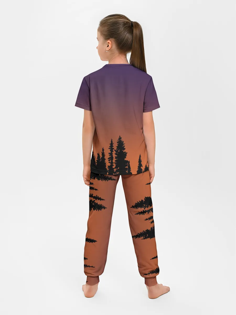 Детская пижама с брюками / Gradient Forest Siren Head