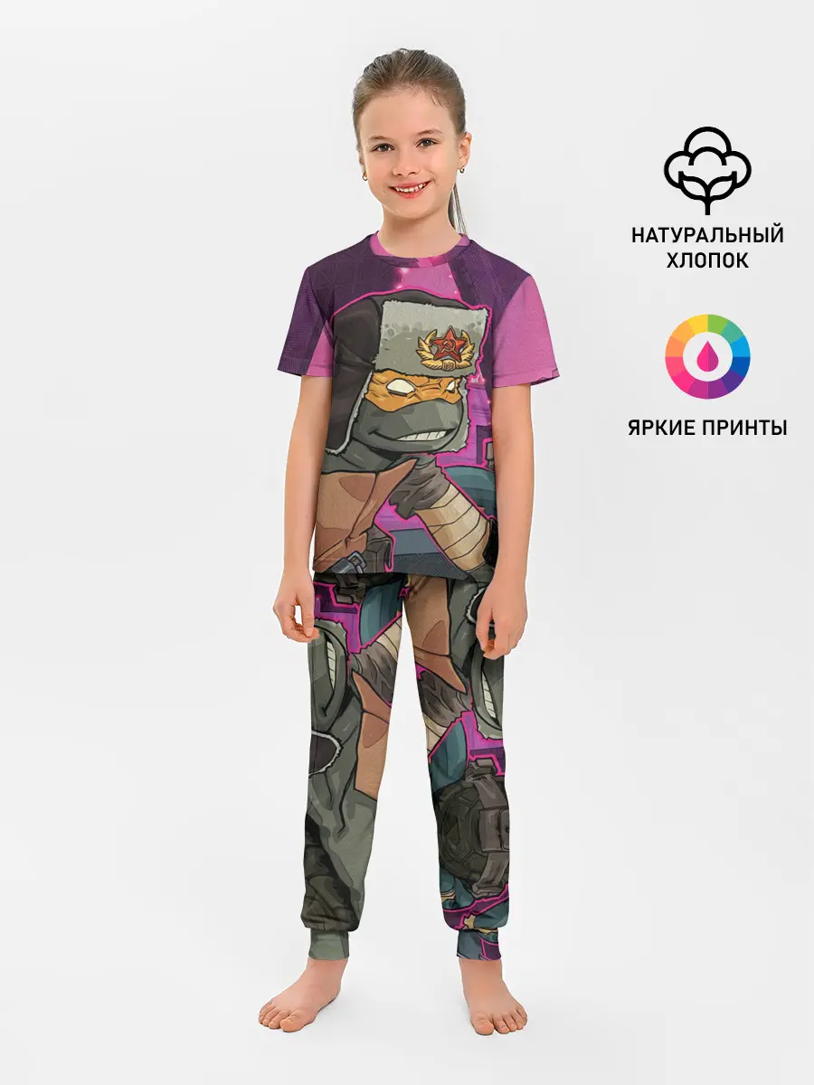 Детская пижама с брюками / ЧЕРЕПАШКА В УШАНКЕ НИНДЗЯ