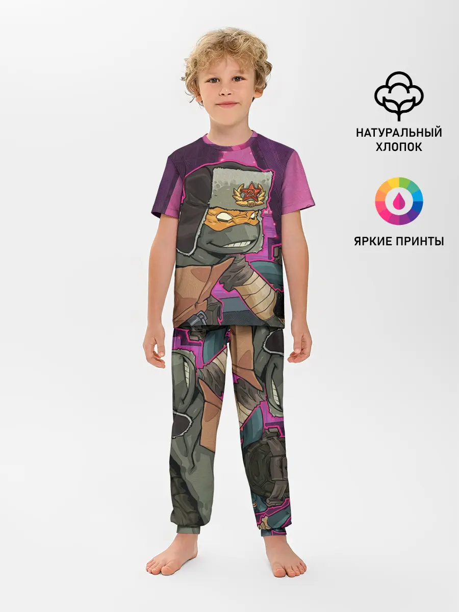 Детская пижама с брюками / ЧЕРЕПАШКА В УШАНКЕ НИНДЗЯ