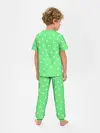Детская пижама с брюками / Горошек на зеленом