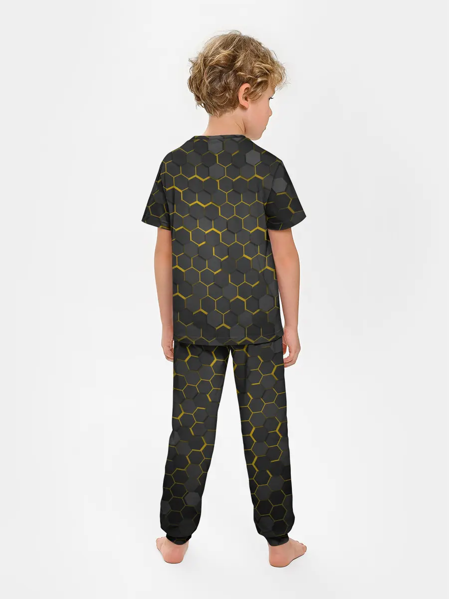 Детская пижама с брюками / OCTAGON желтый