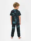 Детская пижама с брюками / Лазурные листья