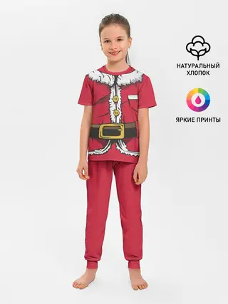 Детская пижама с брюками / Санта