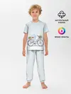 Детская пижама с брюками / акварельный велосипед