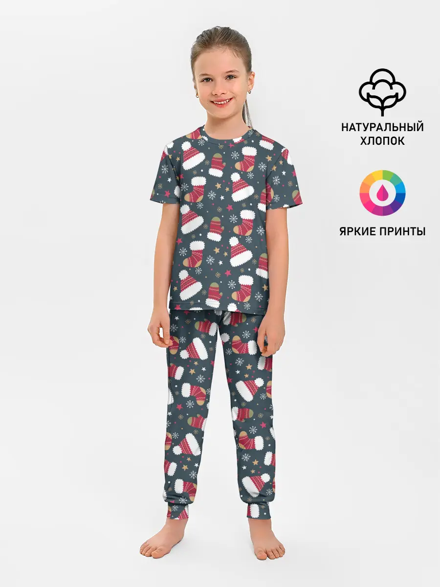 Детская пижама с брюками / Новый год 2021