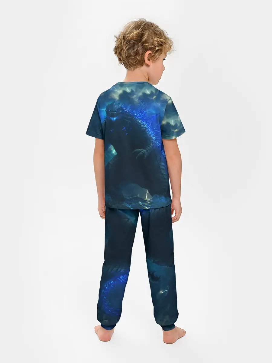 Детская пижама с брюками / ГОДЗИЛЛА В МОРЕ