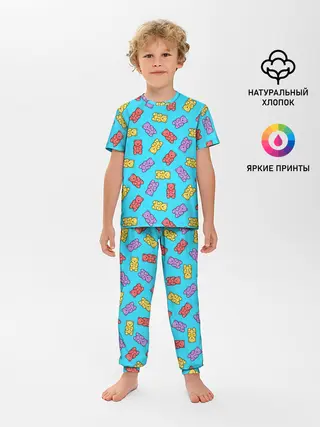 Детская пижама с брюками / Мармеладные мишки