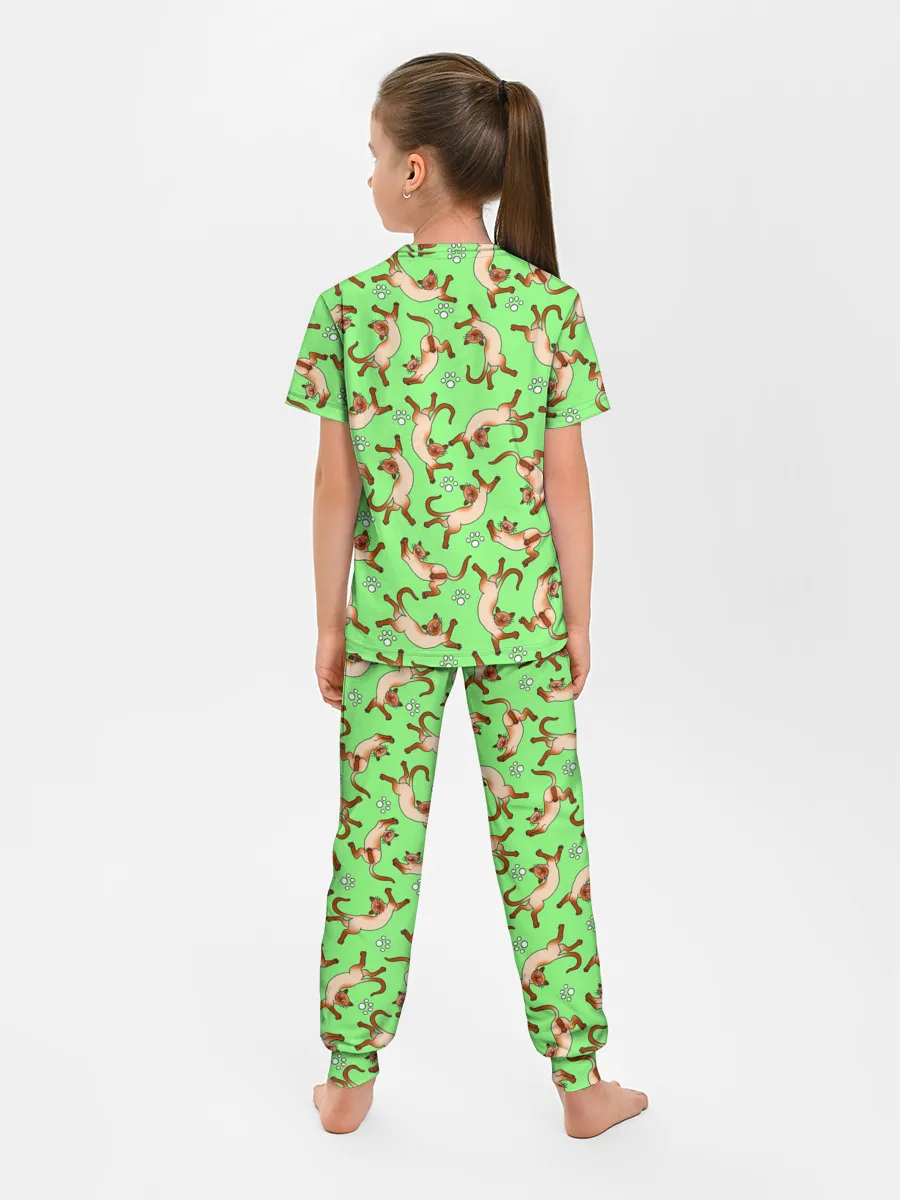 Детская пижама с брюками / Сиамские коты