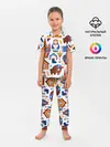 Детская пижама с брюками / Традиционный поп арт