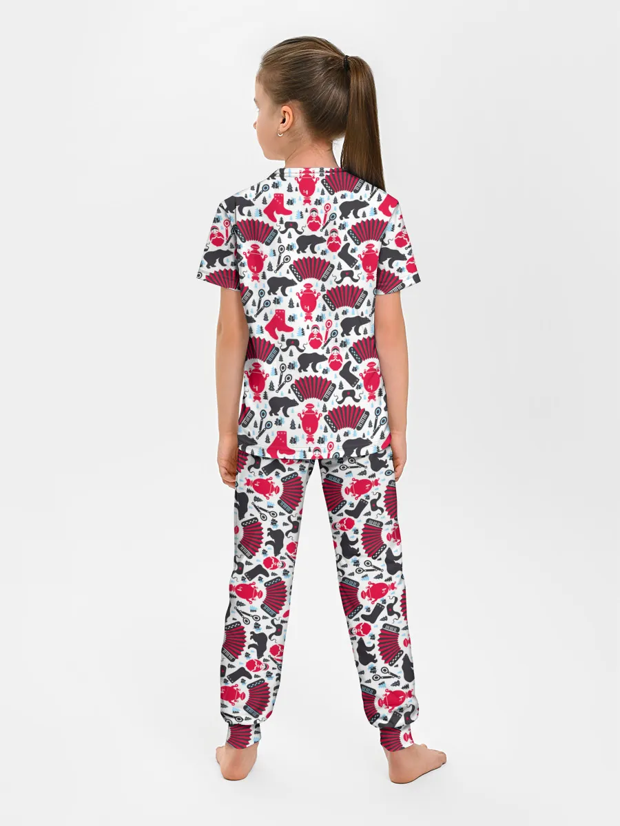 Детская пижама с брюками / Русский орнамент