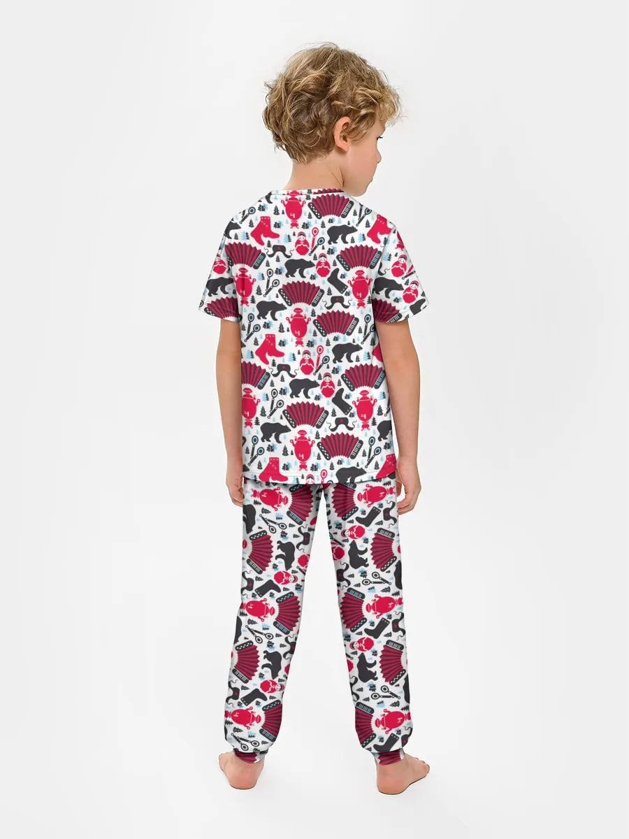Детская пижама с брюками / Русский орнамент