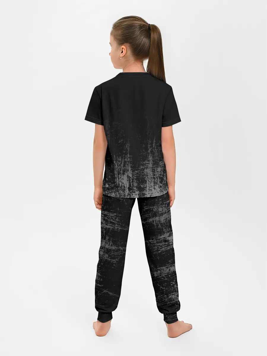 Детская пижама с брюками / Black Grunge