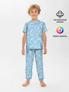 Детская пижама с брюками / Чайки в небе паттерн