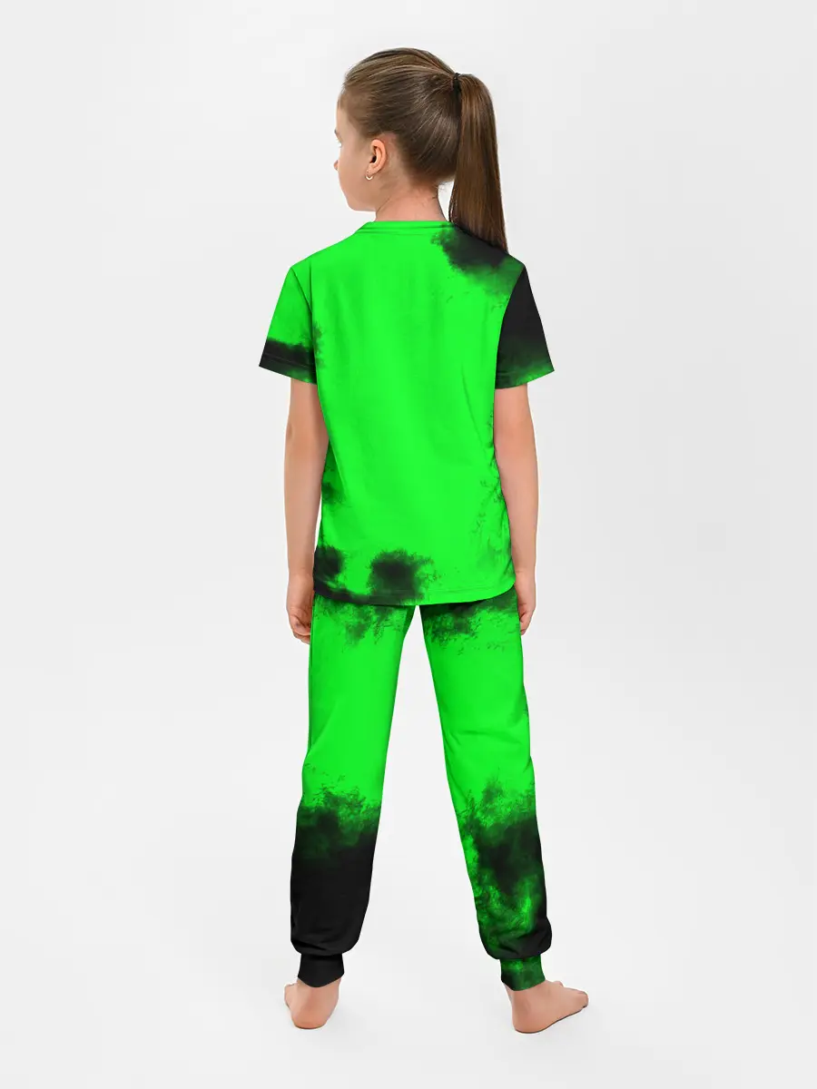 Детская пижама с брюками / Джоджо герои зеленый дым