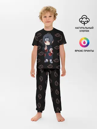 Детская пижама с брюками / Итачи на фоне Акацуки