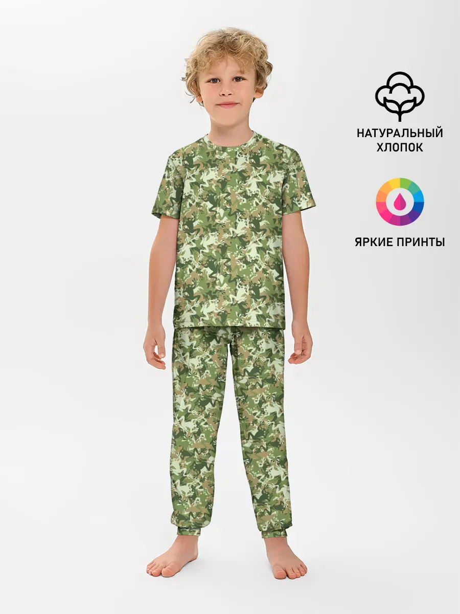 Детская пижама с брюками / Лягушки