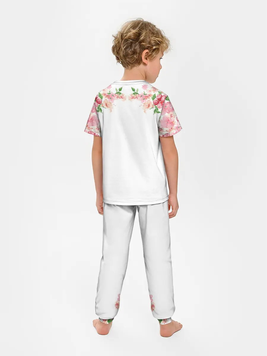 Детская пижама с брюками / Цветы