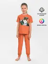 Детская пижама с брюками / Джоджо хомяк на оранжевом