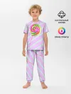 Детская пижама с брюками / Леденец графический фон