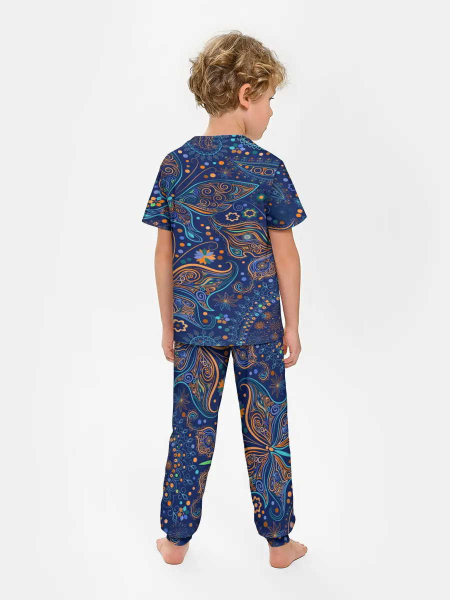 Детская пижама с брюками / Необычные узоры