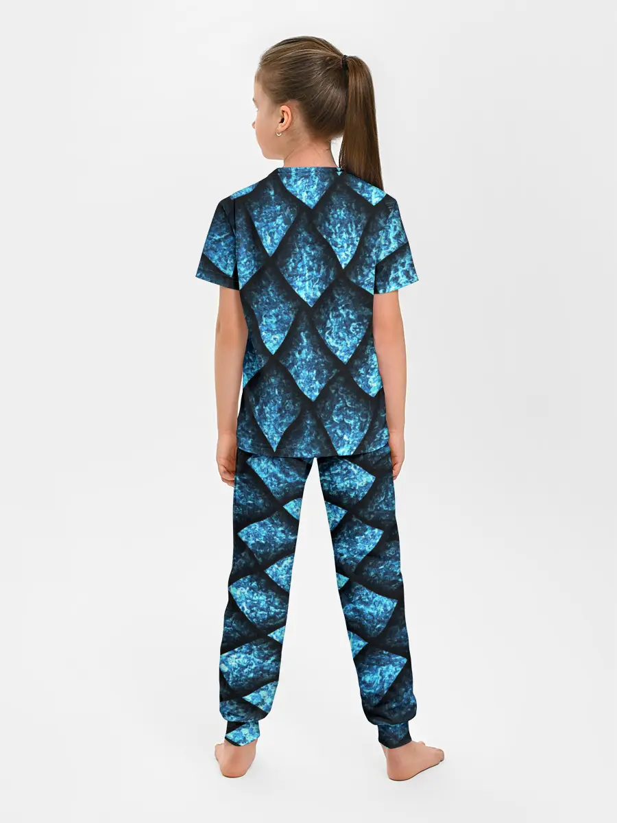 Детская пижама с брюками / Чешуя ледяного дракона