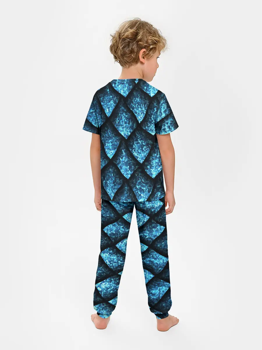 Детская пижама с брюками / Чешуя ледяного дракона
