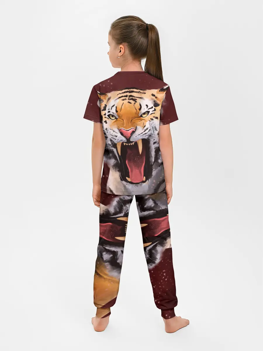 Детская пижама с брюками / Тигр красавчик сердится
