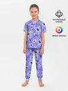 Детская пижама с брюками / Синие Цветы