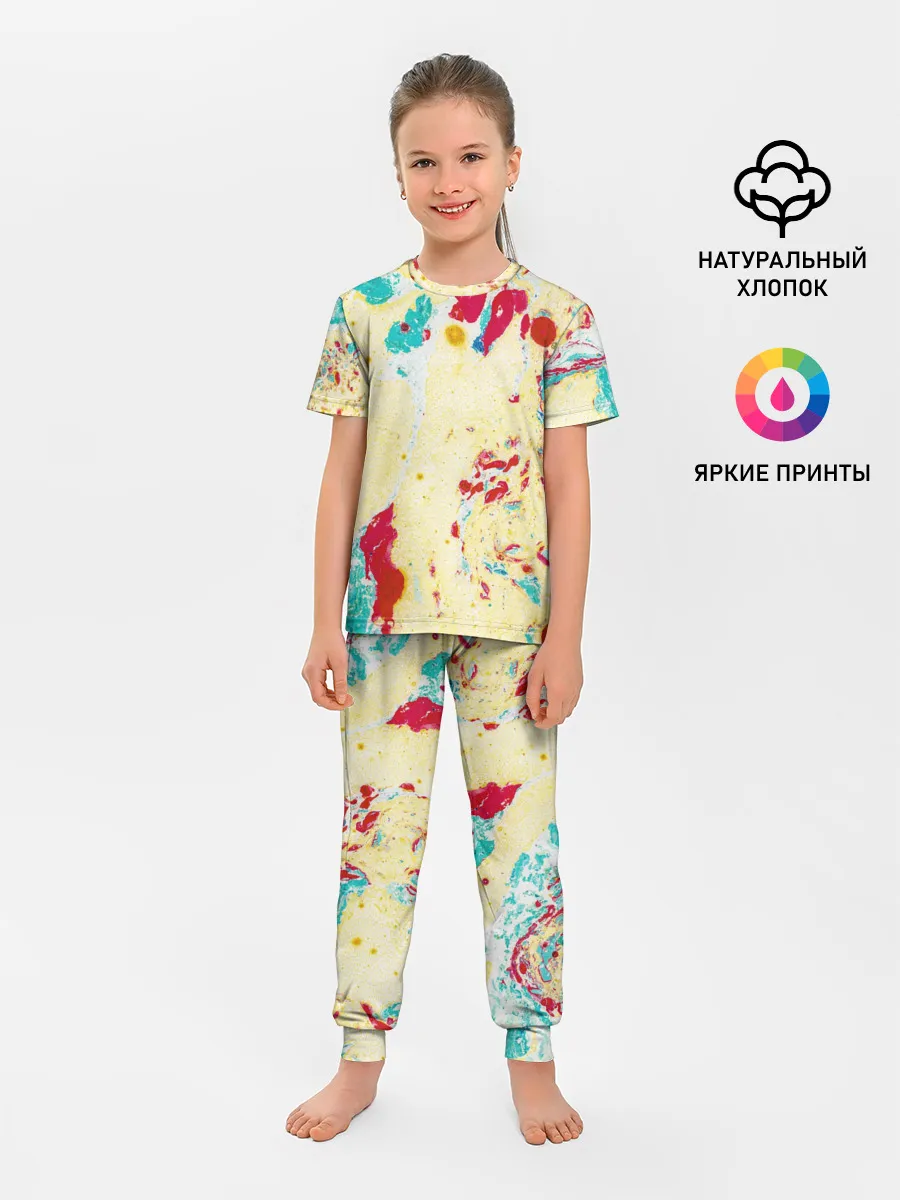 Детская пижама с брюками / Текстура