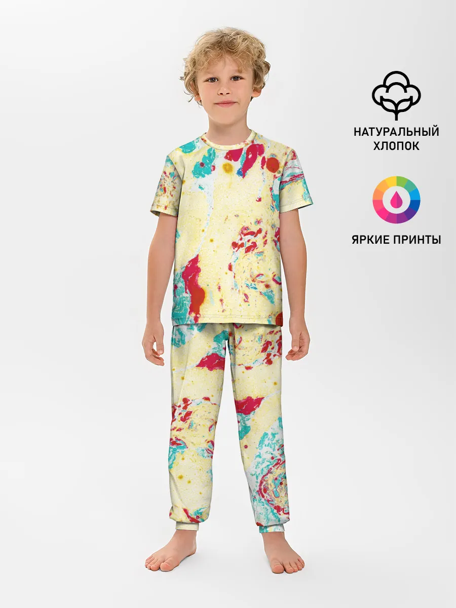 Детская пижама с брюками / Текстура