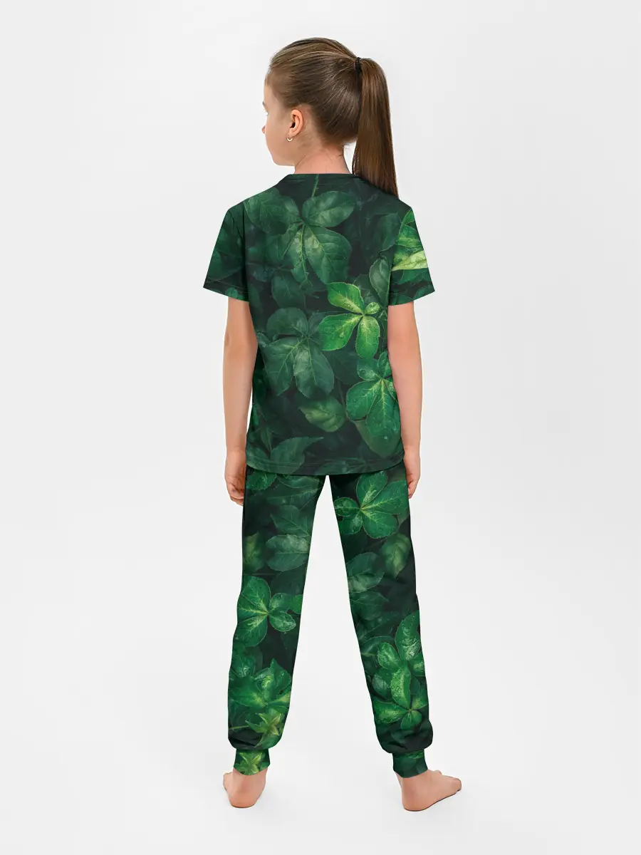 Детская пижама с брюками / Тропическая листва | Тропики
