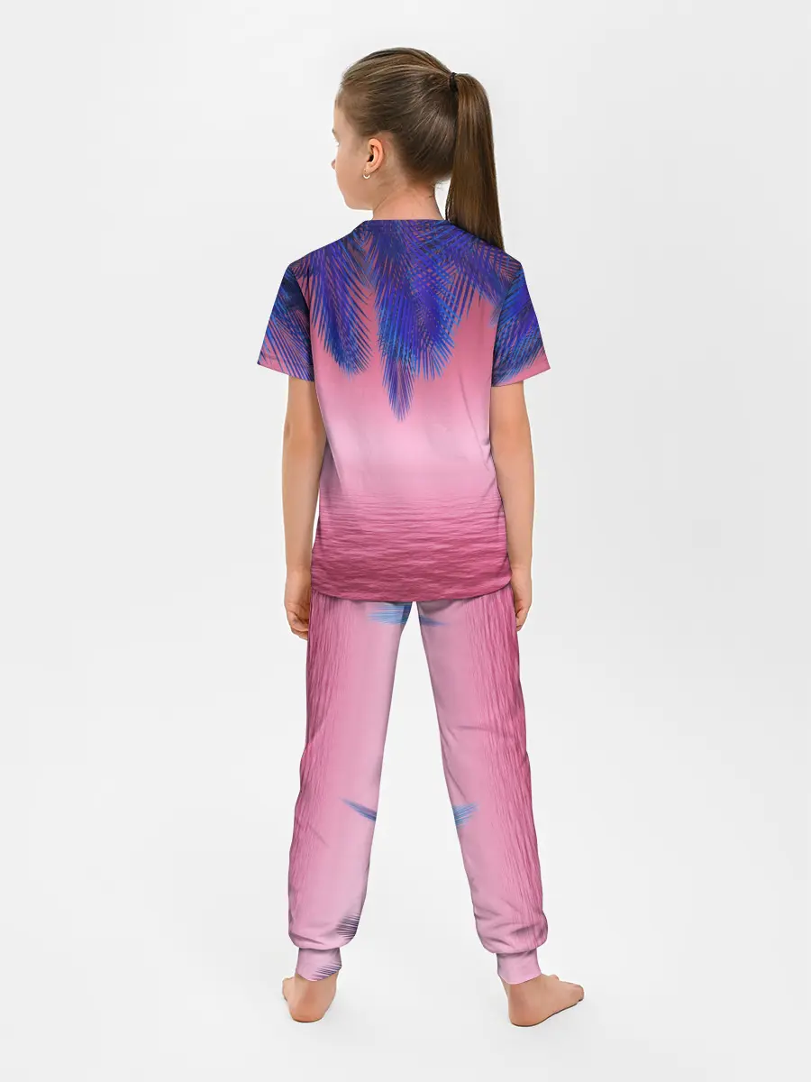 Детская пижама с брюками / Неоновые Тропики