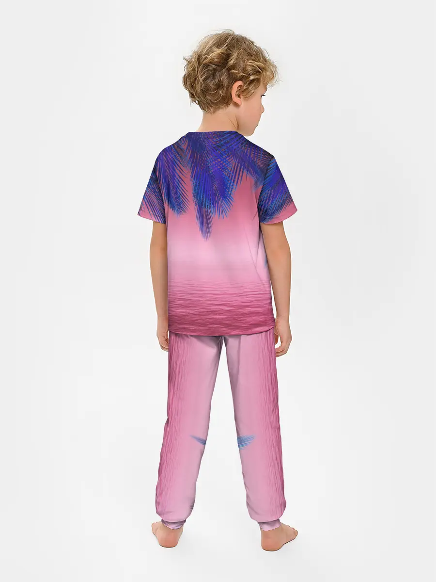 Детская пижама с брюками / Неоновые Тропики
