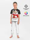 Детская пижама с брюками / Тигр в шубе Санта Клауса