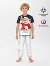 Детская пижама с брюками / Тигр в шубе Санта Клауса