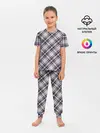 Детская пижама с брюками / Текстура в клетку