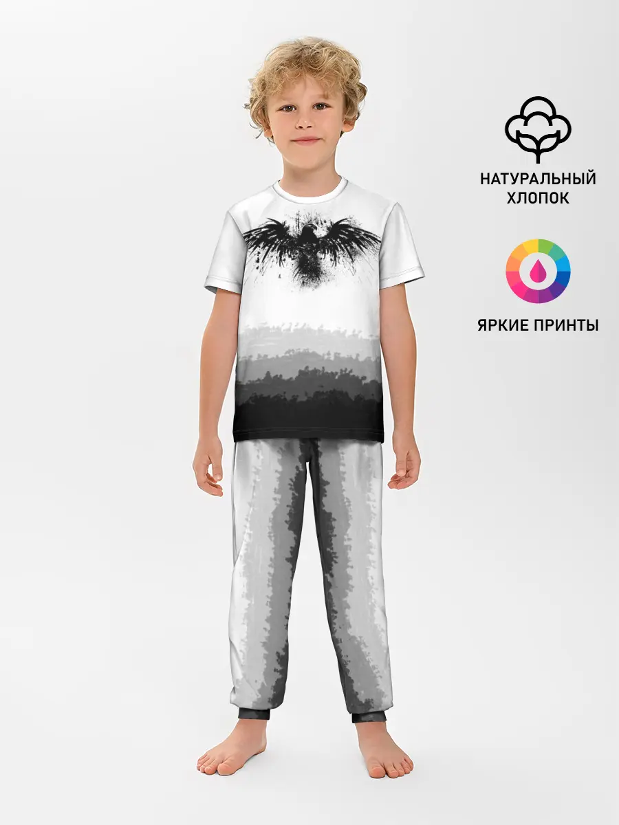 Детская пижама с брюками / ЧЁРНЫЙ ВОРОН