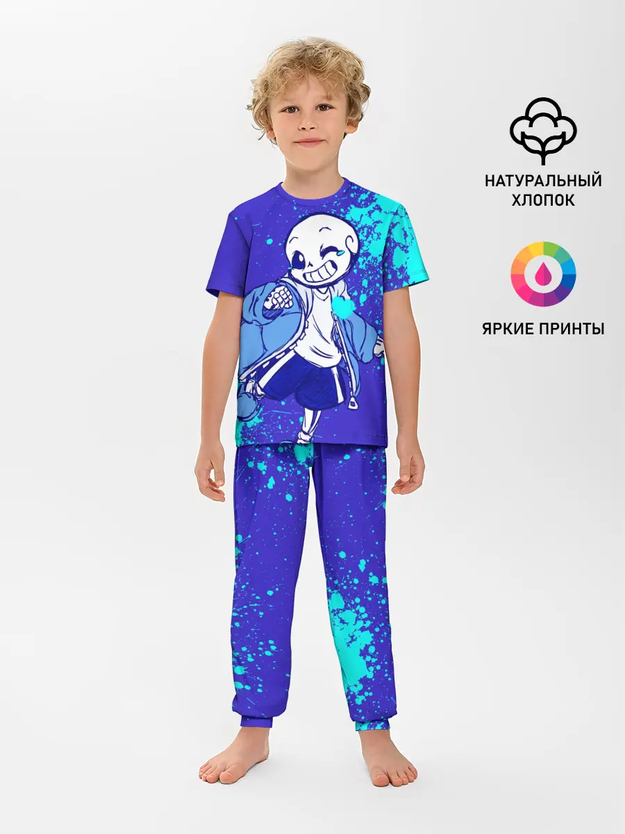 Детская пижама с брюками / UNDERTALE SANS BLUE