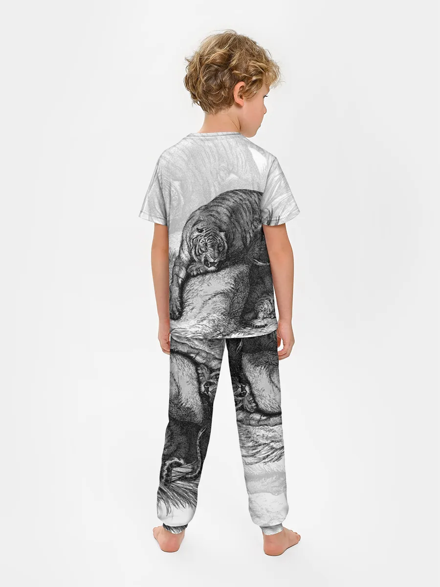 Детская пижама с брюками / Тигр и змея
