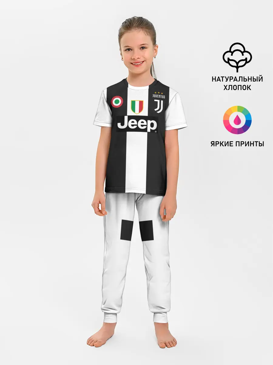 Детская пижама с брюками / Форма Ювентуса 18-19