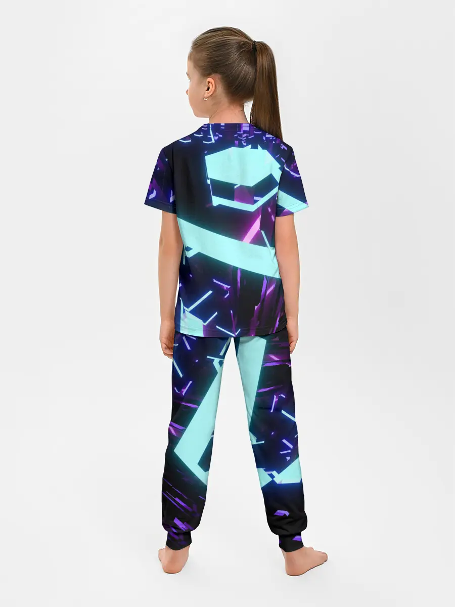 Детская пижама с брюками / Blue Neons