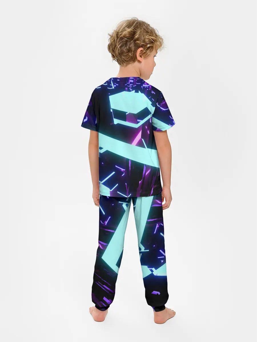 Детская пижама с брюками / Blue Neons